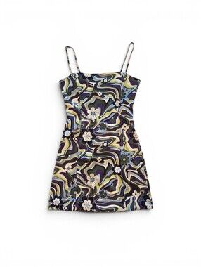 Sunday Best Aritzia Retro Psychedelic Floral Mini Dress - Size 2
